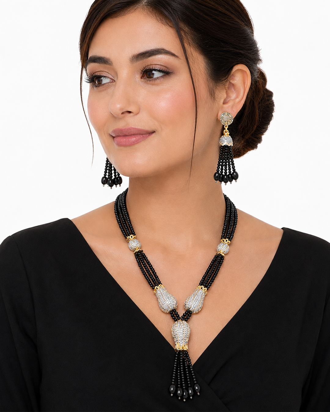 The Regal Zircon Coral Mala