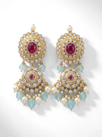Royal ruby and pearl Set