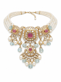 Royal ruby and pearl Set