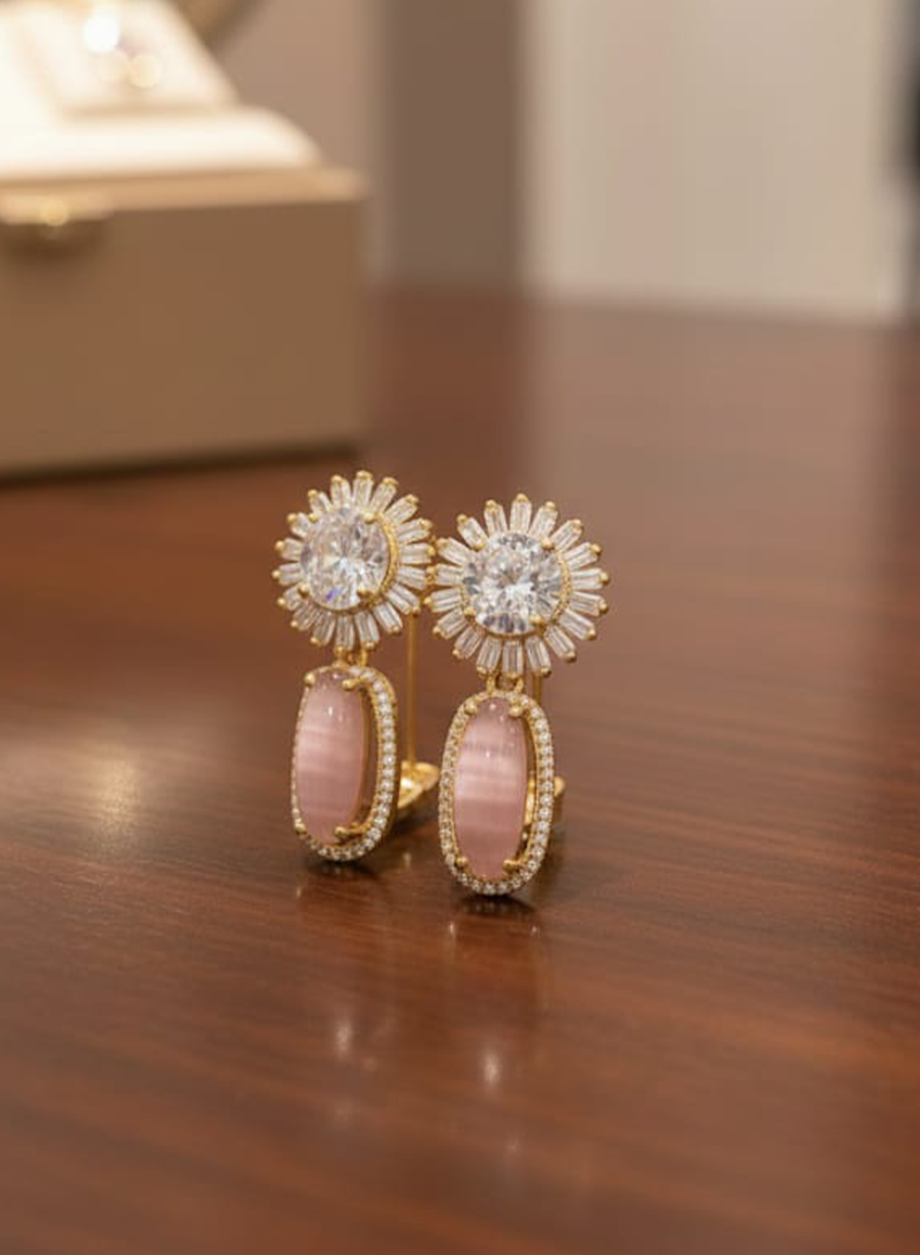 1 Karat American Diamond Danglers
