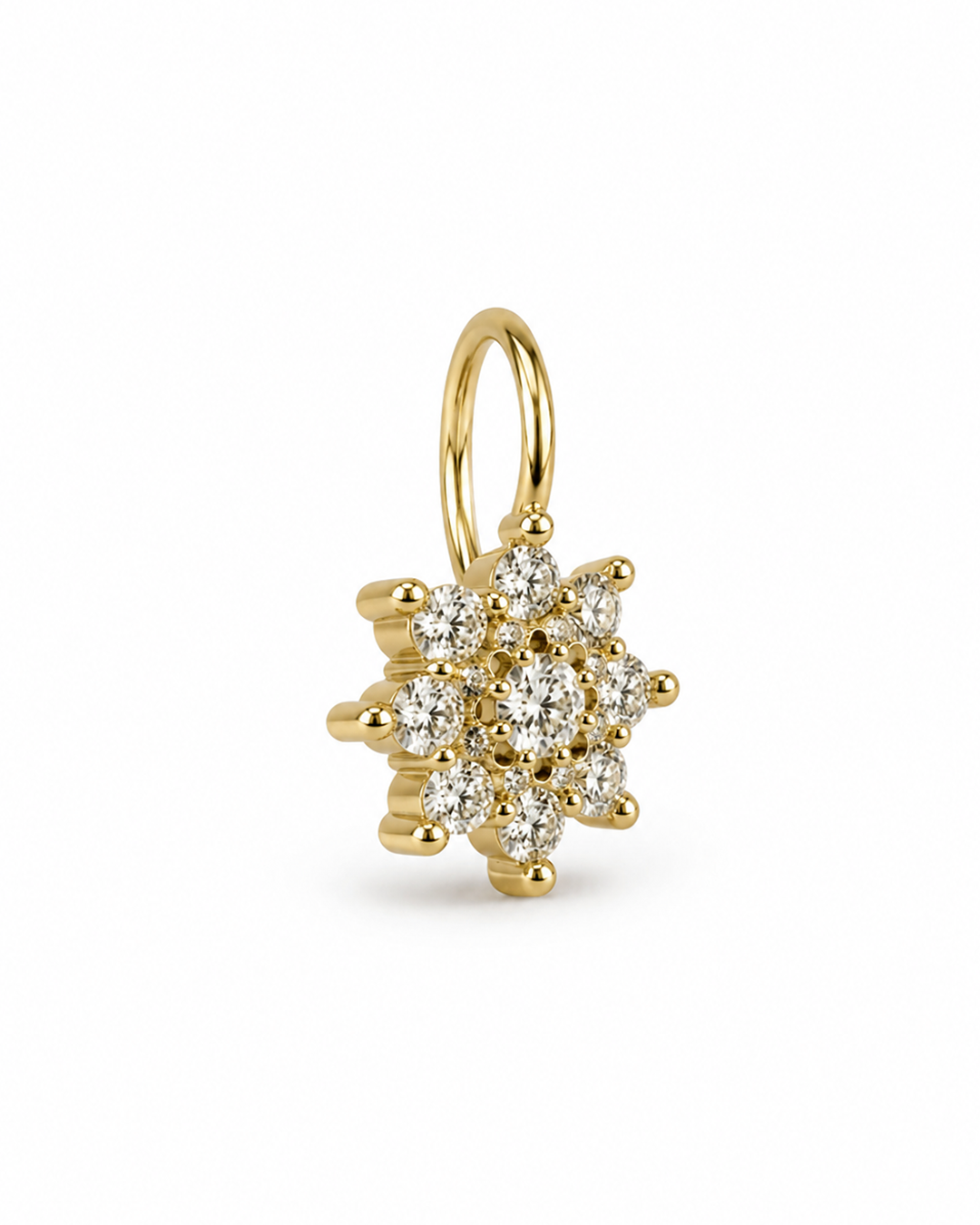 The Floral Spark Nose Pin