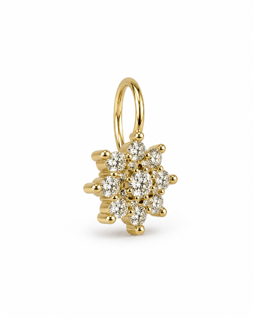 The Floral Spark Nose Pin