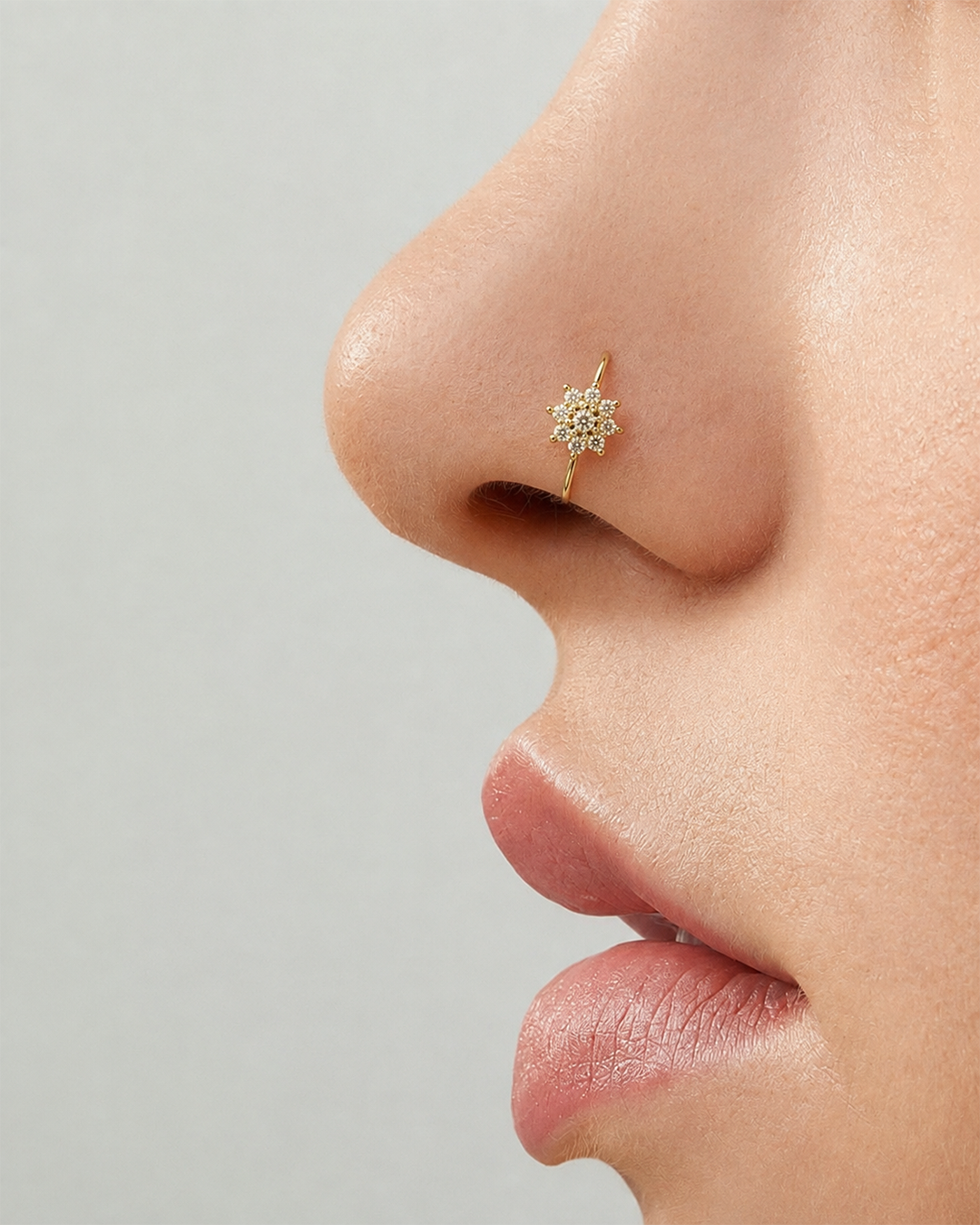 The Floral Spark Nose Pin