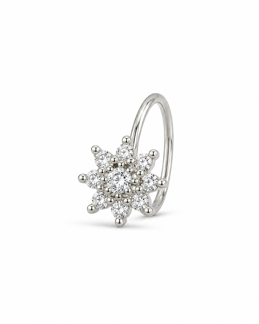 The Floral Spark Nose Pin