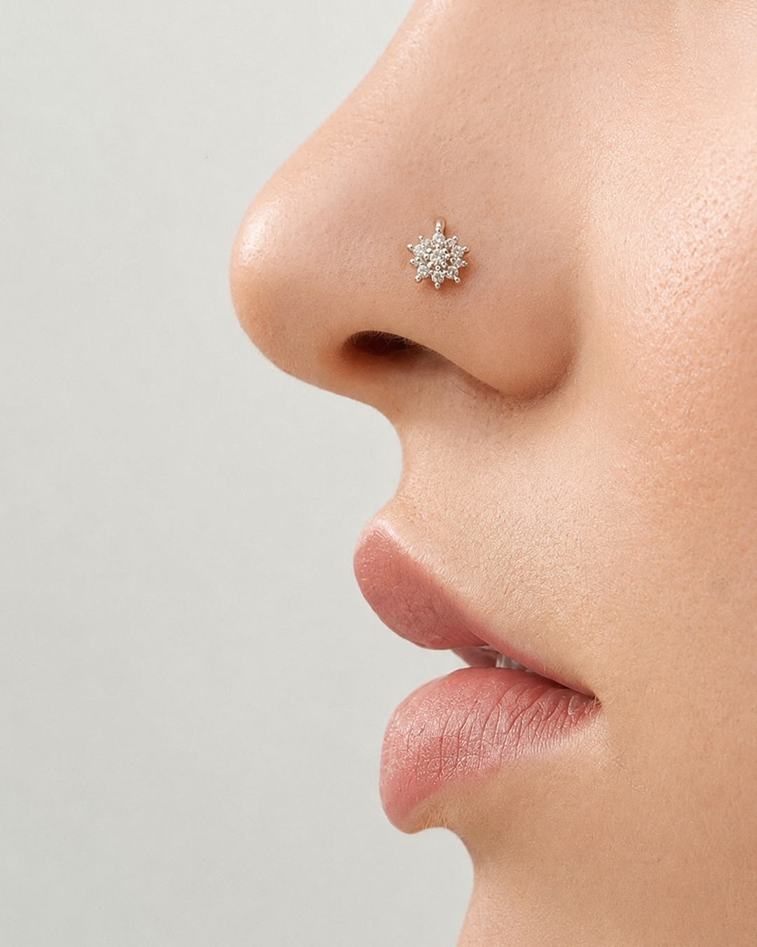 The Floral Spark Nose Pin