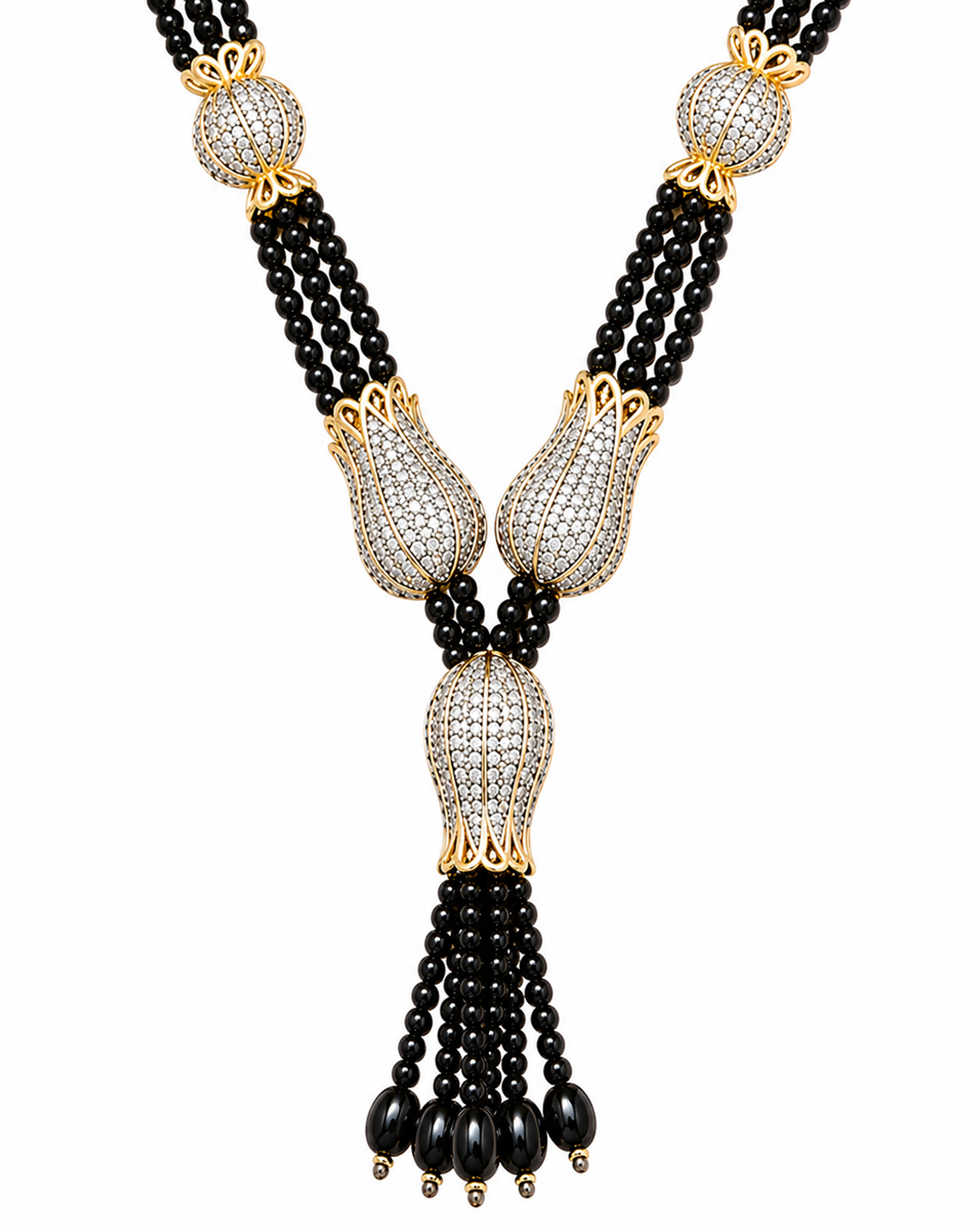 The Regal Zircon Coral Mala