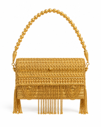 The gilded tassels clutch