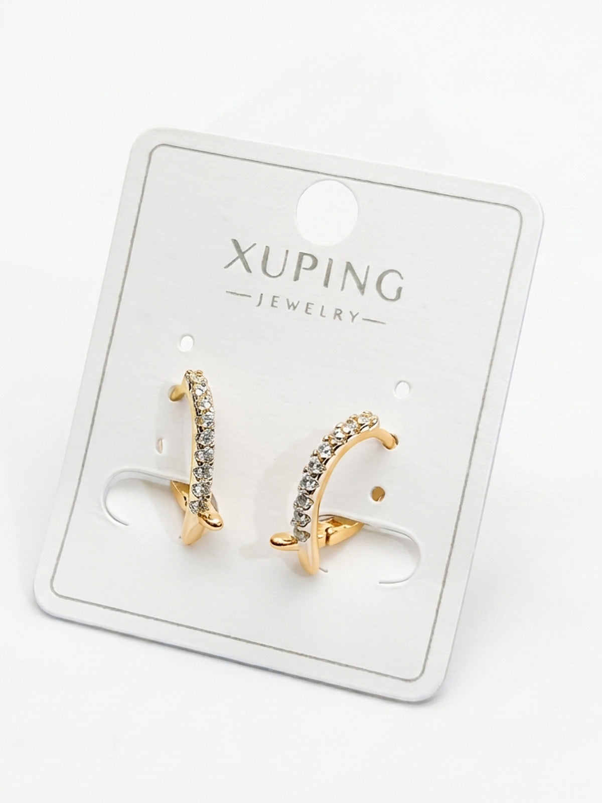 Xuping D bali/Hoops with diamenties