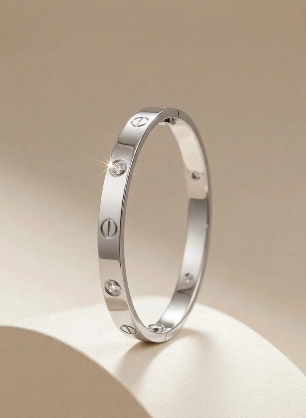 Sliver Stone  Openable Cuff