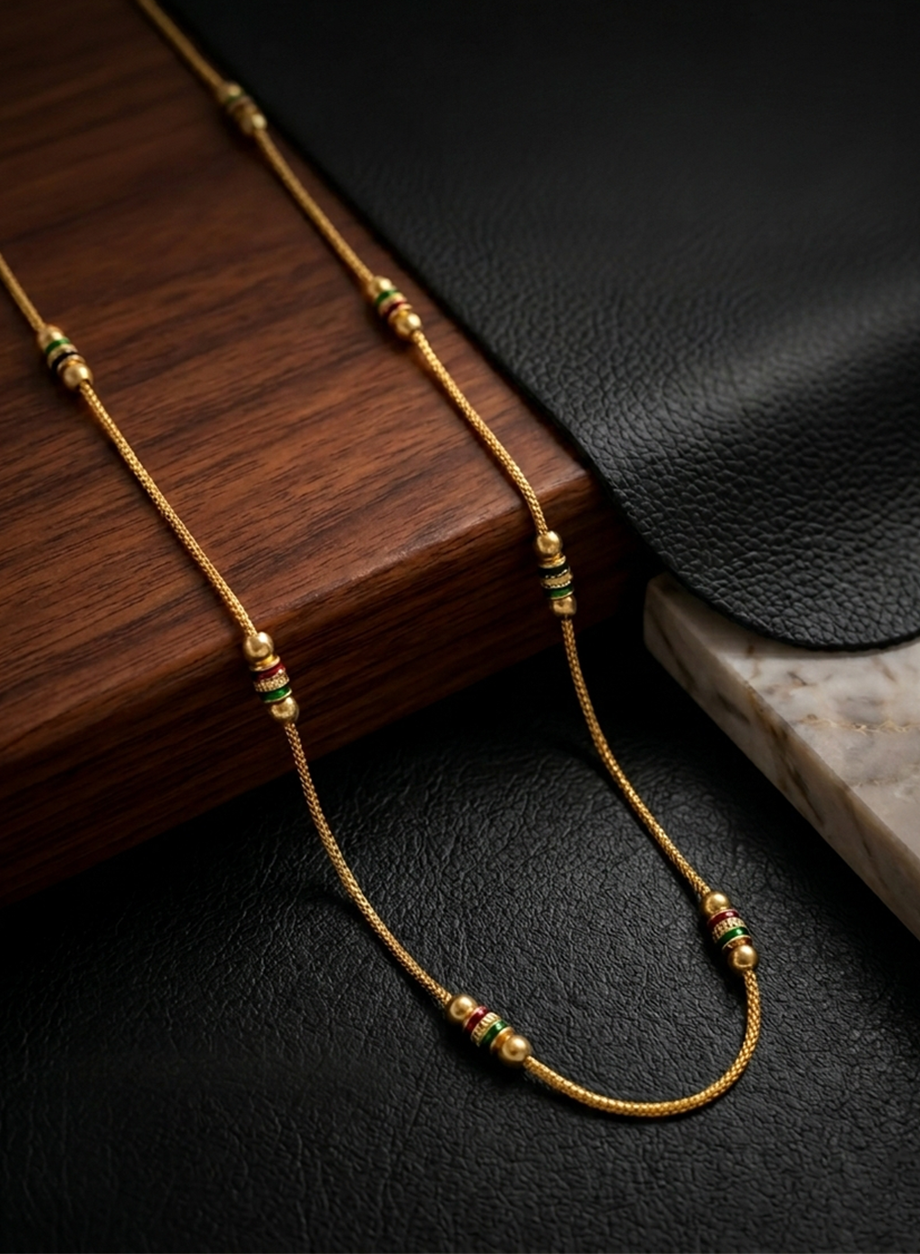 Green Stone Indian Chain