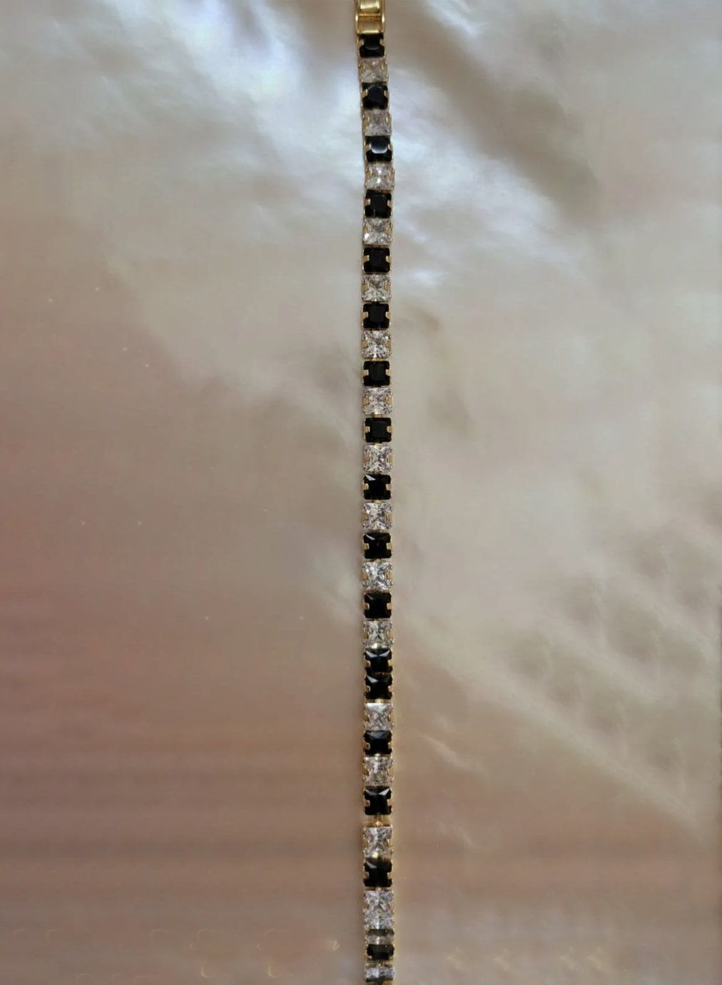 Black Cubic Stone Bracelet