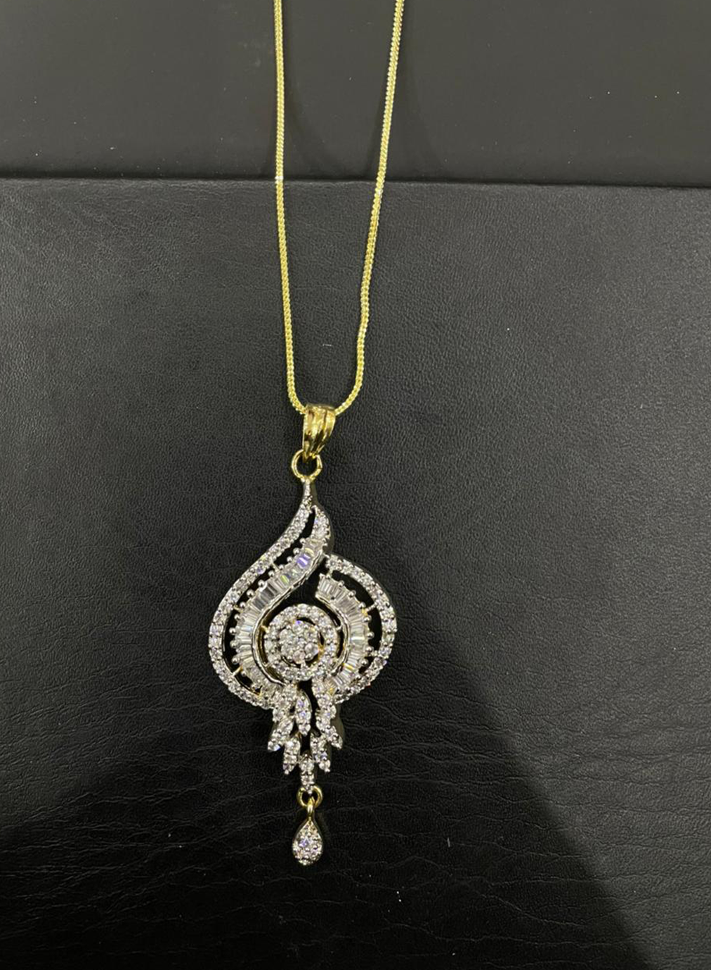 Tear Drops American Diamond Pendant