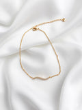 Golden  bracelet wirh diamenties