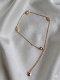 Diamond cut golden bracelet with diamenties