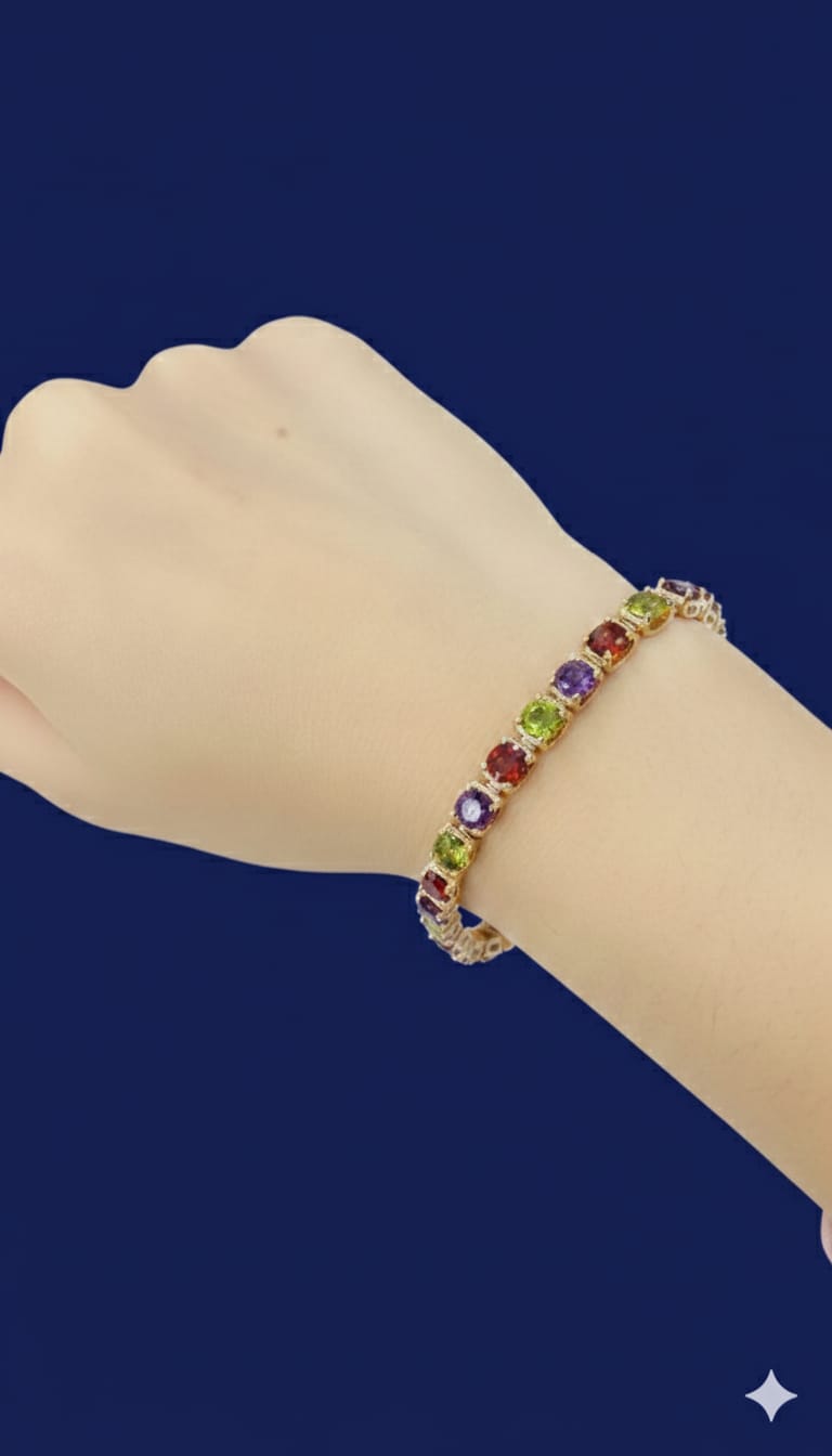 High Quality alloy with gold polish embellished with Zirconia