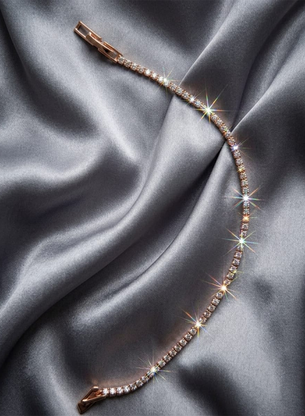 Tennis Bracelet Golden with diamenties