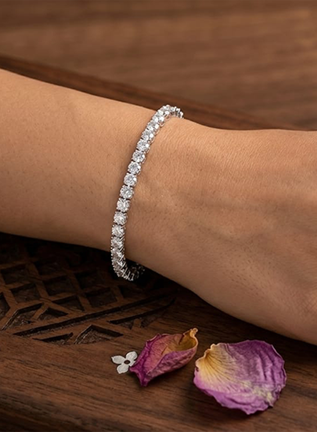 Tennis Bracelet  Silver with diamenties