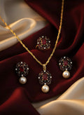 Zircon Red & Pearl Combo Set