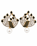 The Pearl Peacock Drop Studs