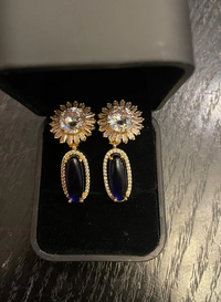 1 Karat American Diamond Danglers