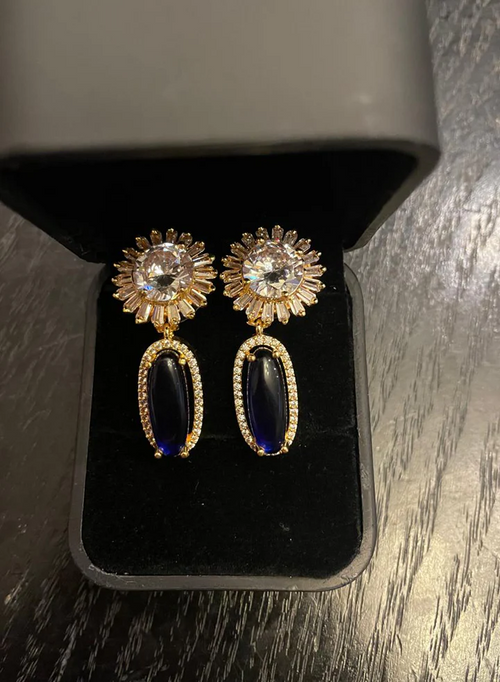 1 Karat American Diamond Danglers