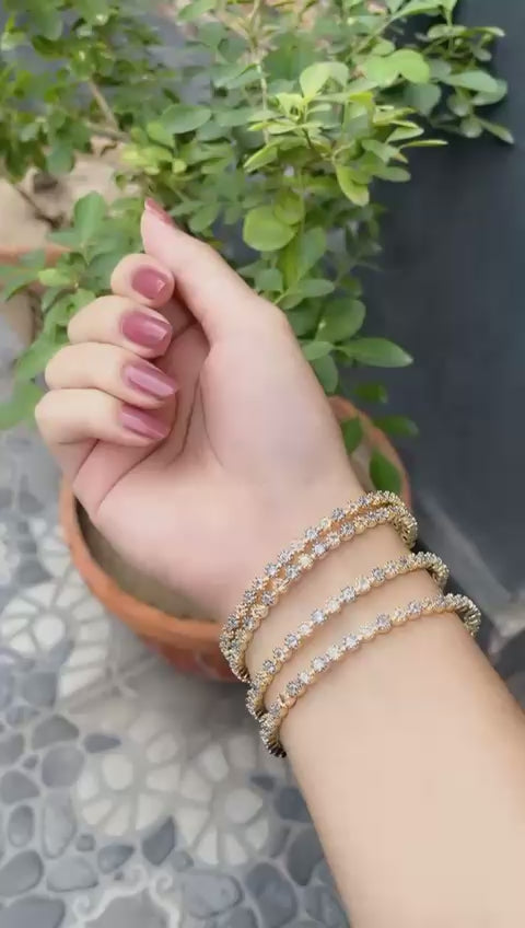 The Golden Halo Bangles