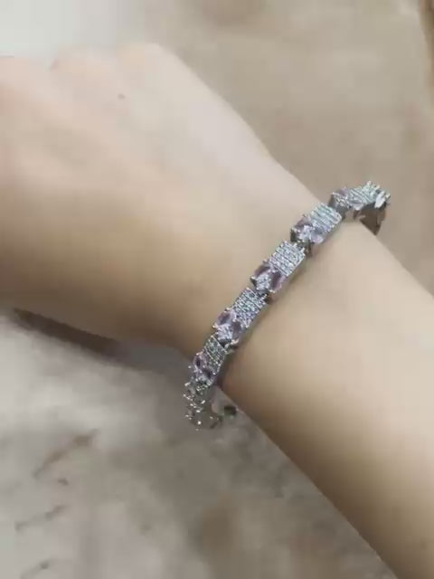 Pink Stone 1 karat Bracelet