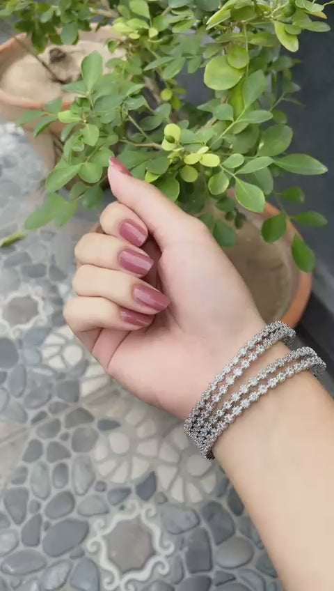 The Silver Halo Bangles